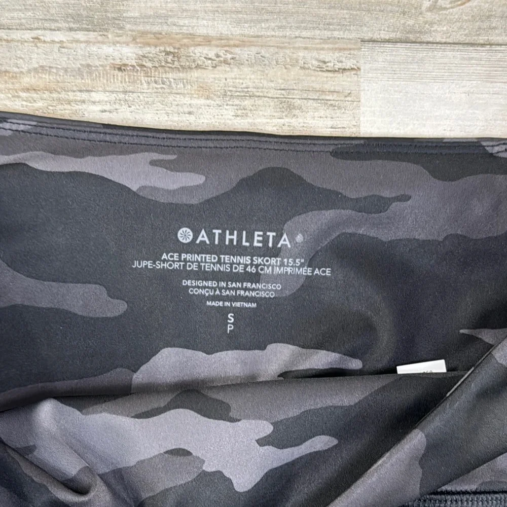 Athleta Match Point Black Camouflage Women's Skort with built in shorts - Picture 10 of 15